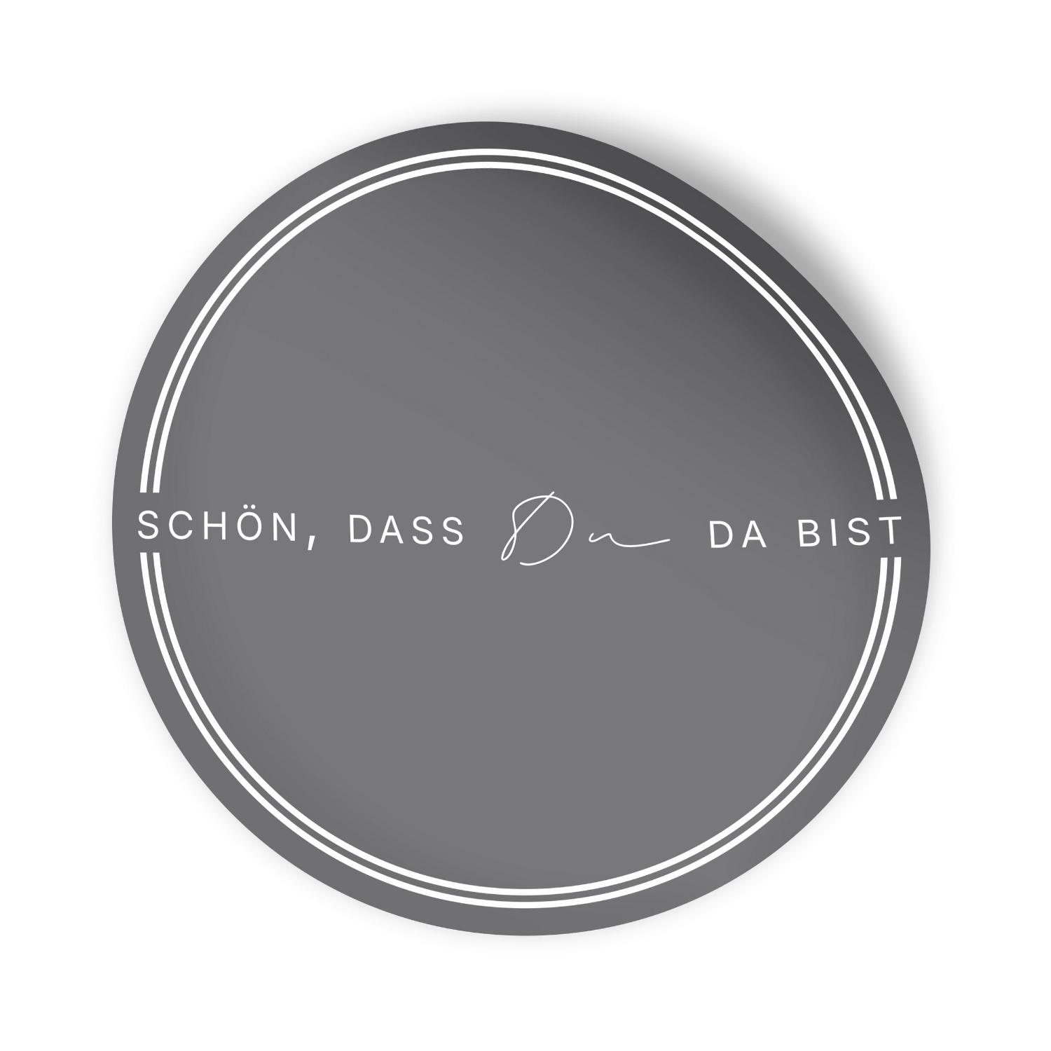 ITENGA 24x Aufkleber Sticker 4cm rund Sch�n dass du da b...