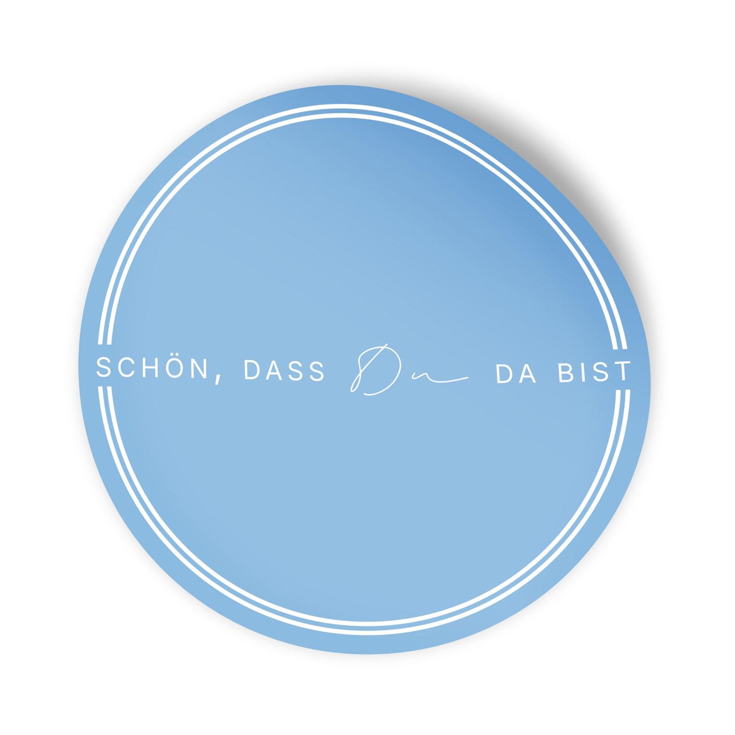 ITENGA 24x Aufkleber Sticker 4cm rund Sch�n dass du da b...