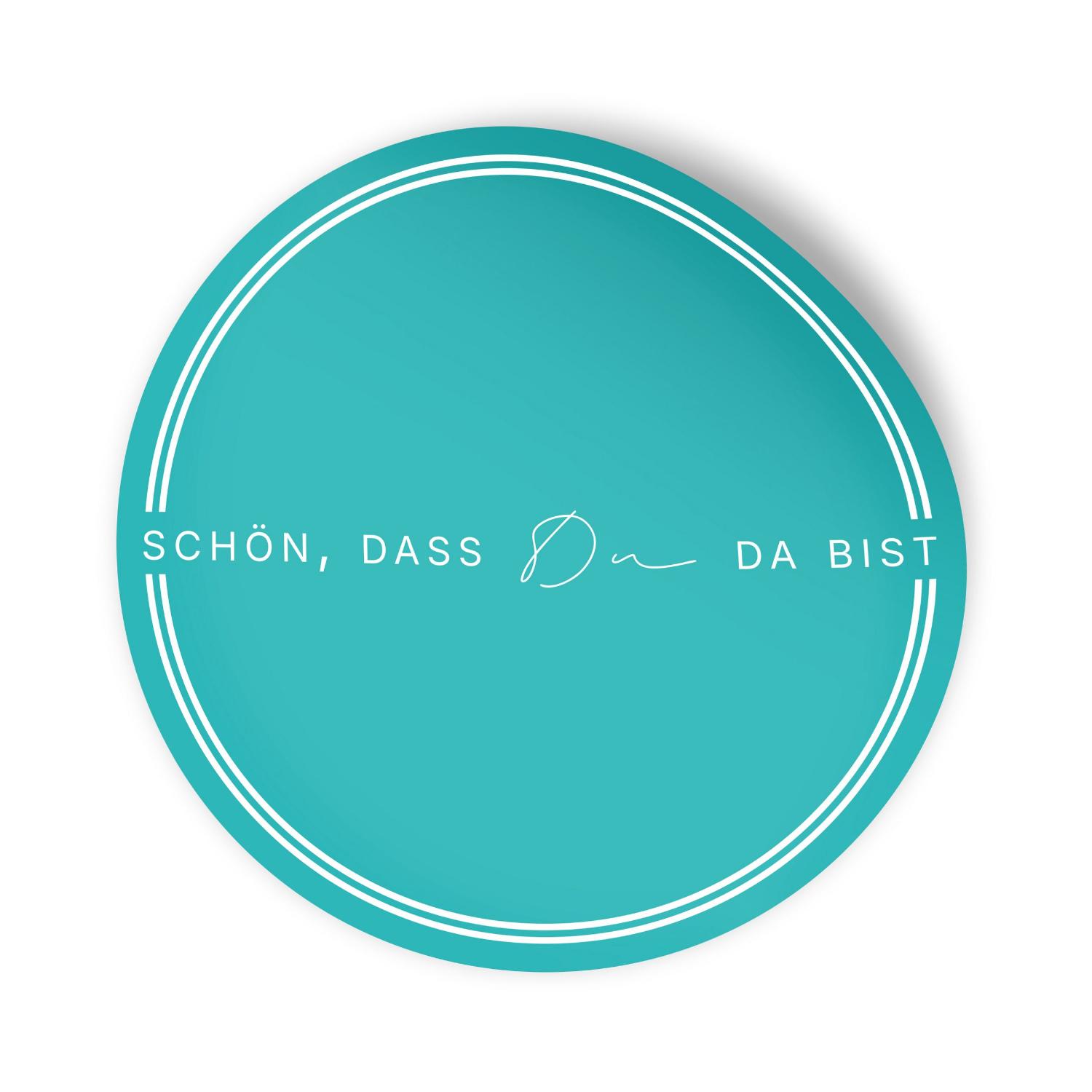 ITENGA 24x Aufkleber Sticker 4cm rund Sch�n dass du da b...