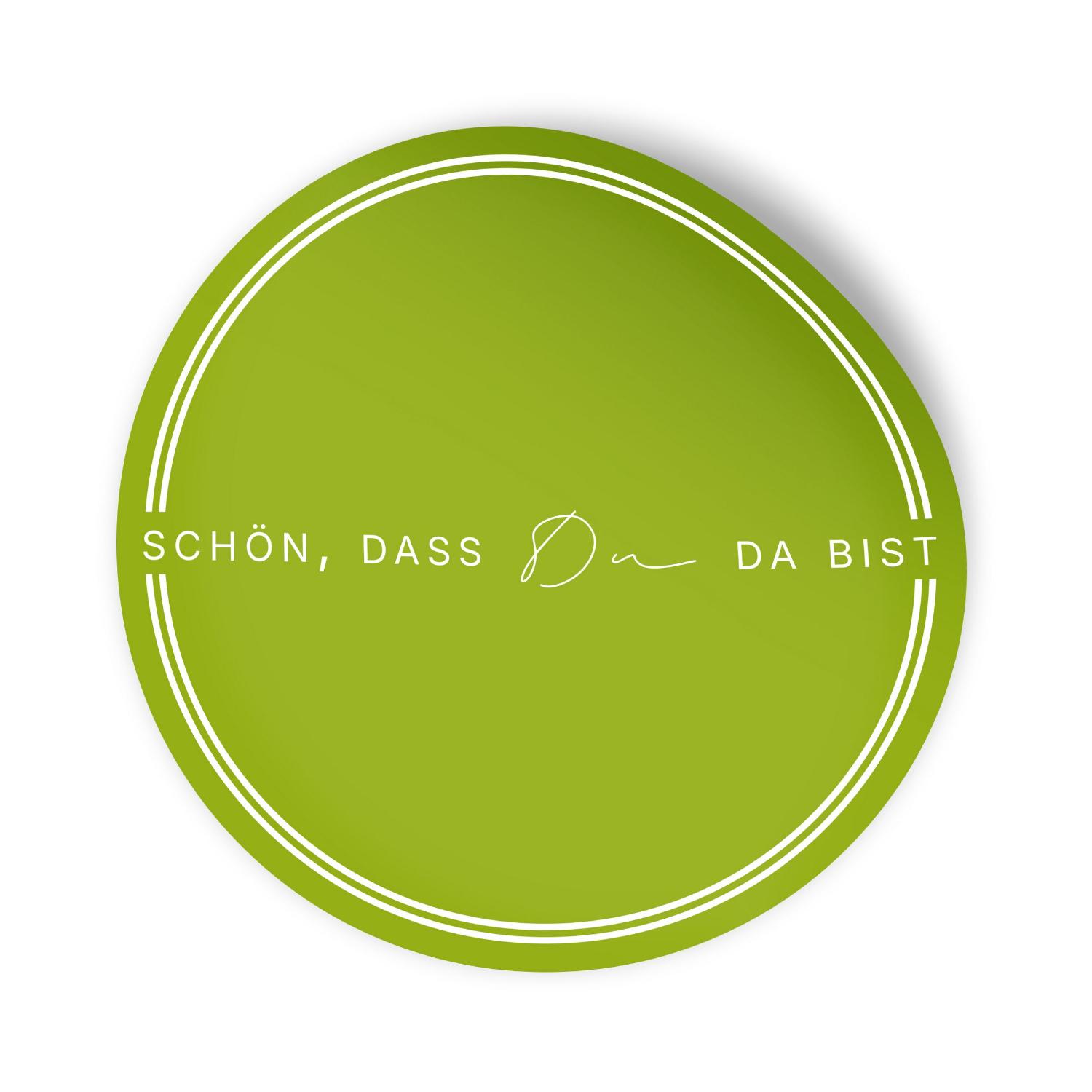ITENGA 24x Aufkleber Sticker 4cm rund Sch�n dass du da b...