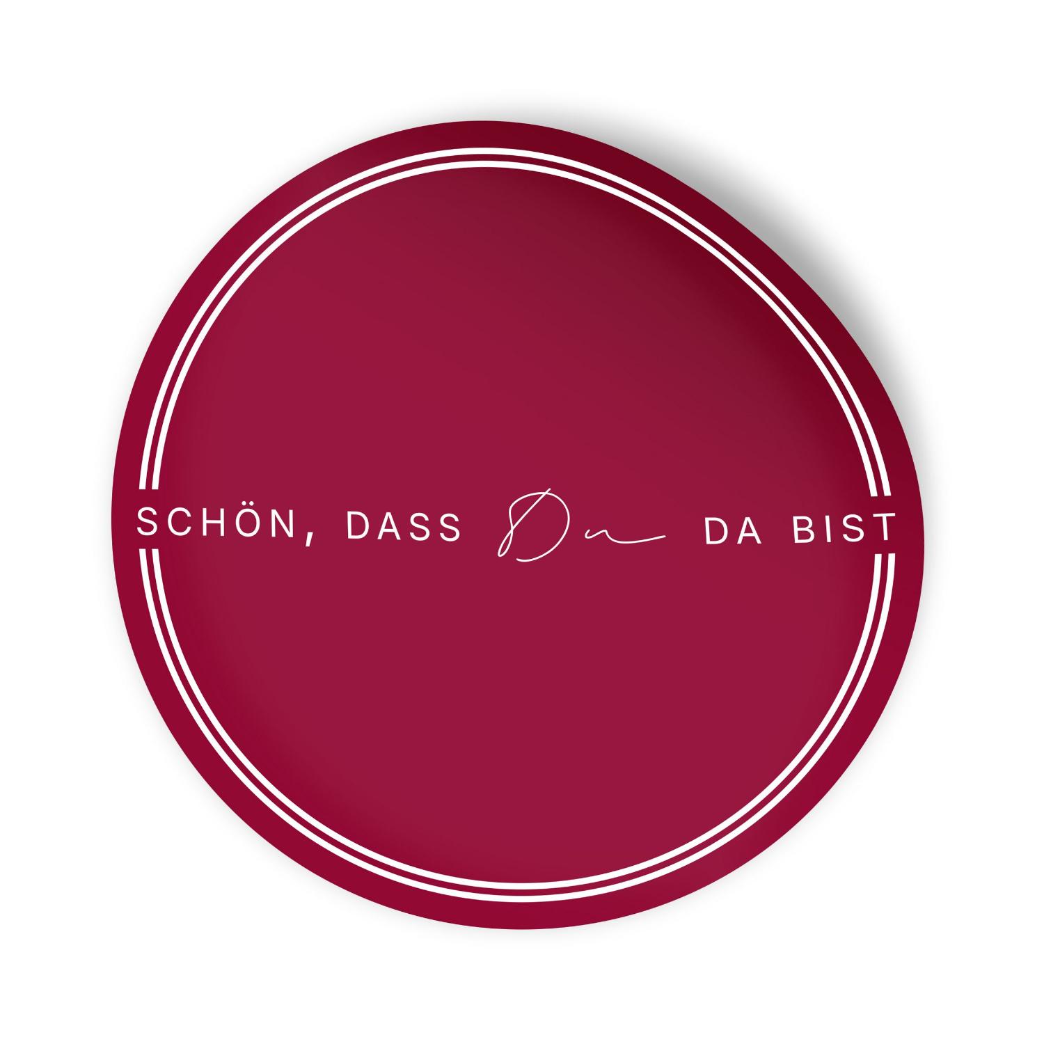ITENGA 24x Aufkleber Sticker 4cm rund Sch�n dass du da b...