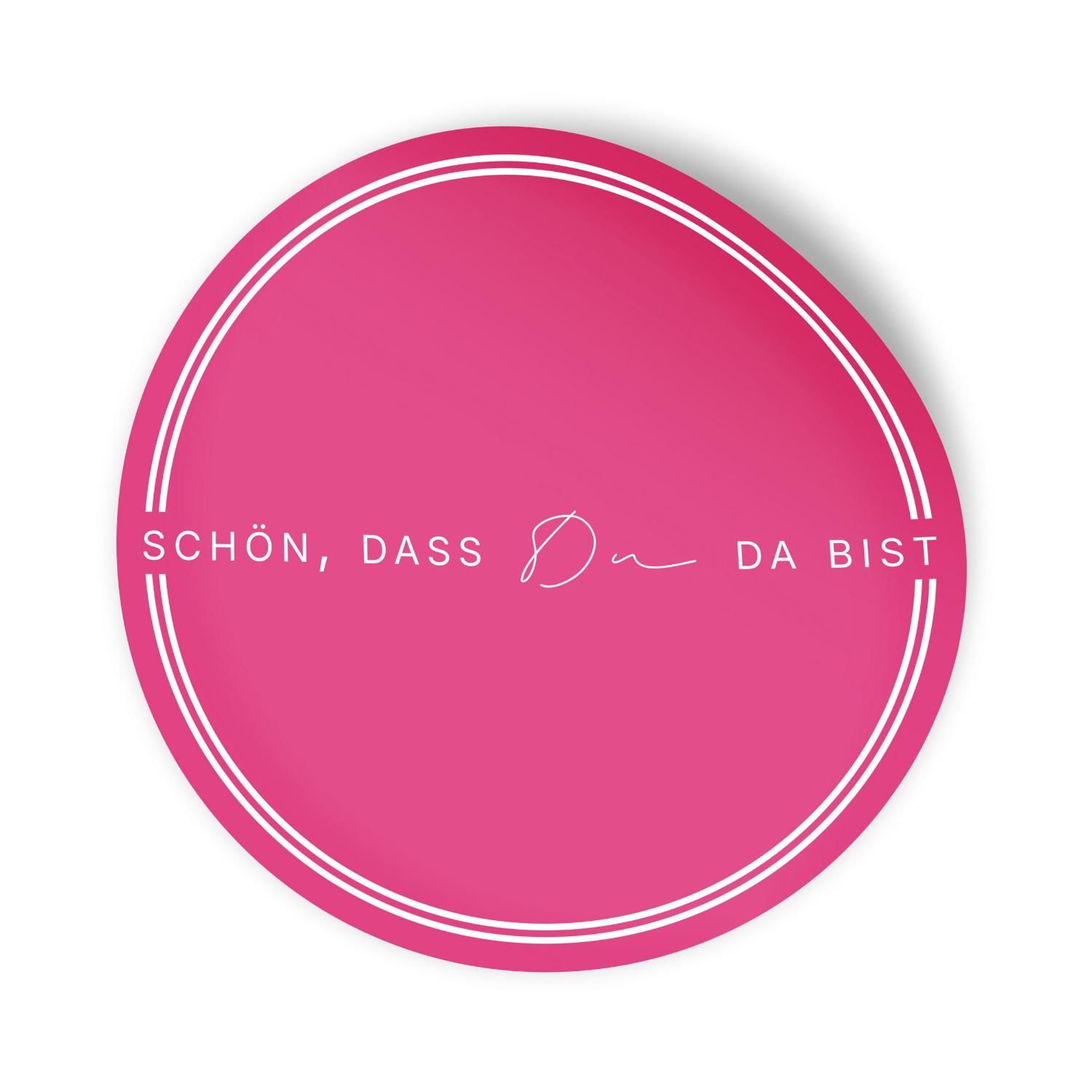 ITENGA 24x Aufkleber Sticker 4cm rund Sch�n dass du da b...