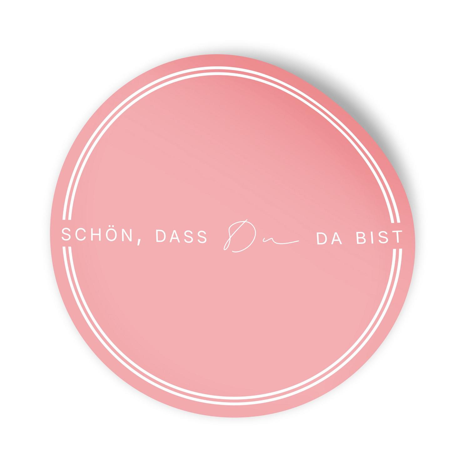 ITENGA 24x Aufkleber Sticker 4cm rund Sch�n dass du da b...