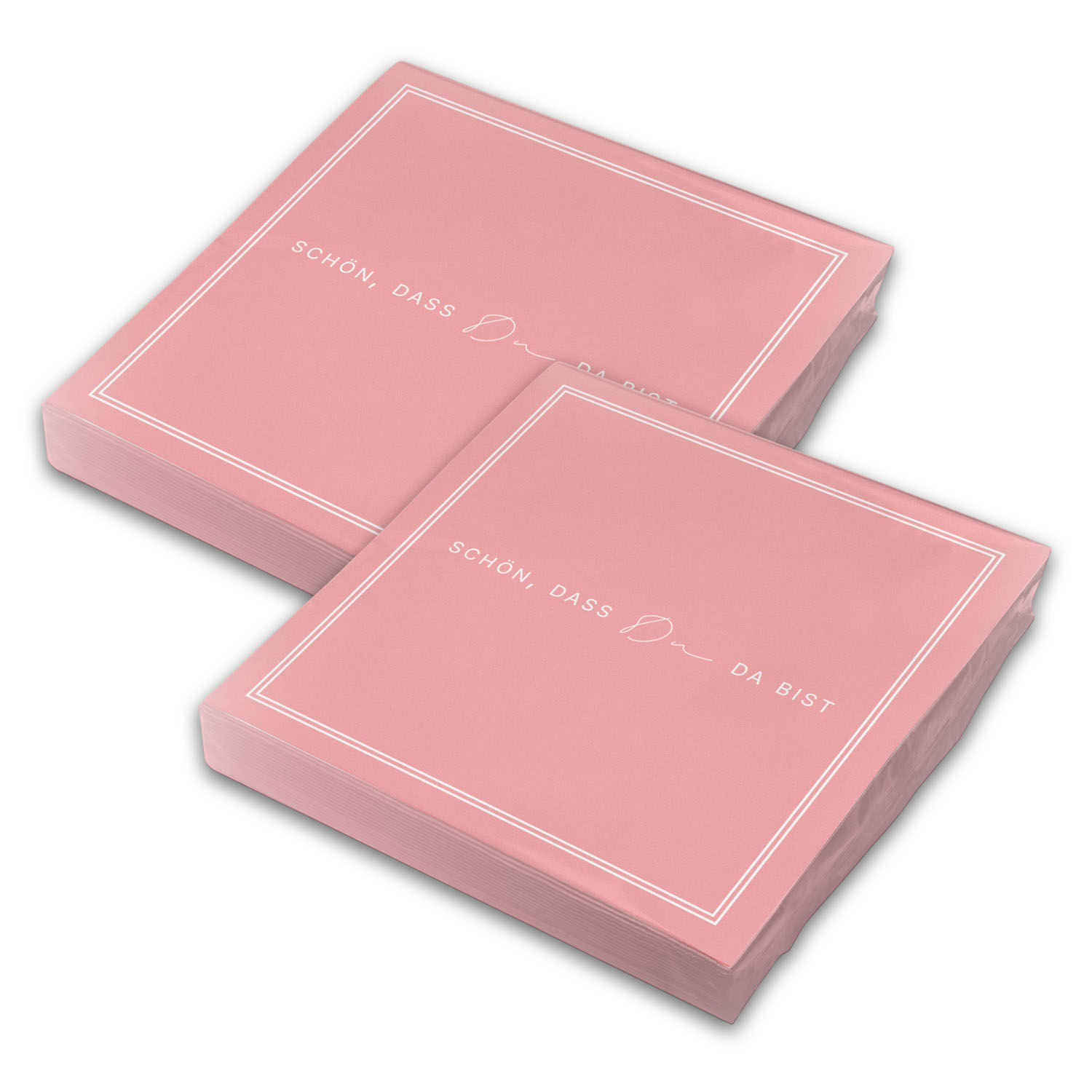 ITENGA 40x Servietten Sch�n dass du da bist V3 rosa