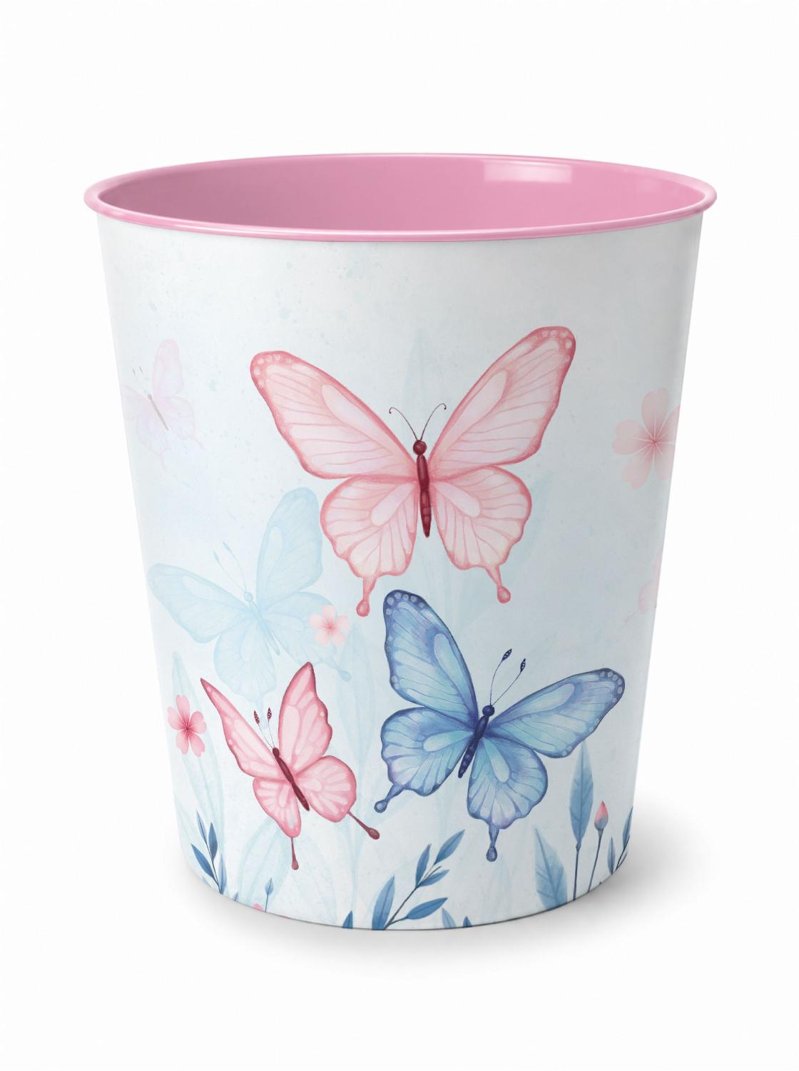 itenga Papierkorb f�r Kinder - Motiv Schmetterling - Ela...