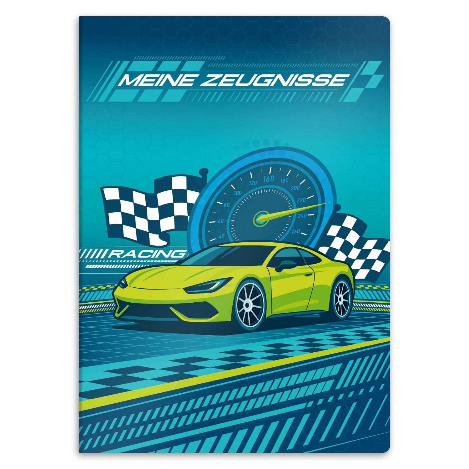 itenga Zeugnismappe A4 Kunststoff Sichtbuch Motiv Rennau...