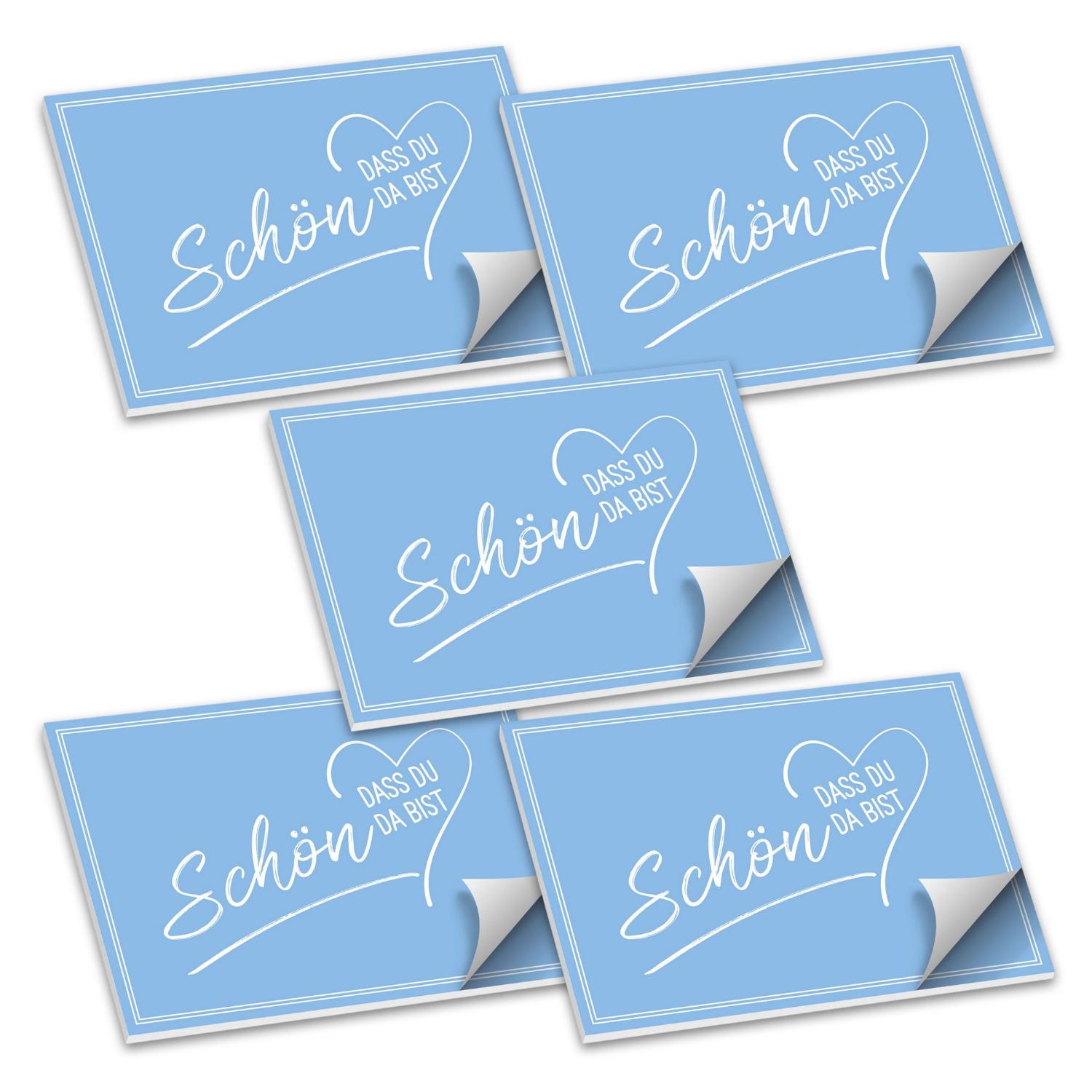 ITENGA Tischset A3 5er Set Sch�n dass du da bist V2 hell...