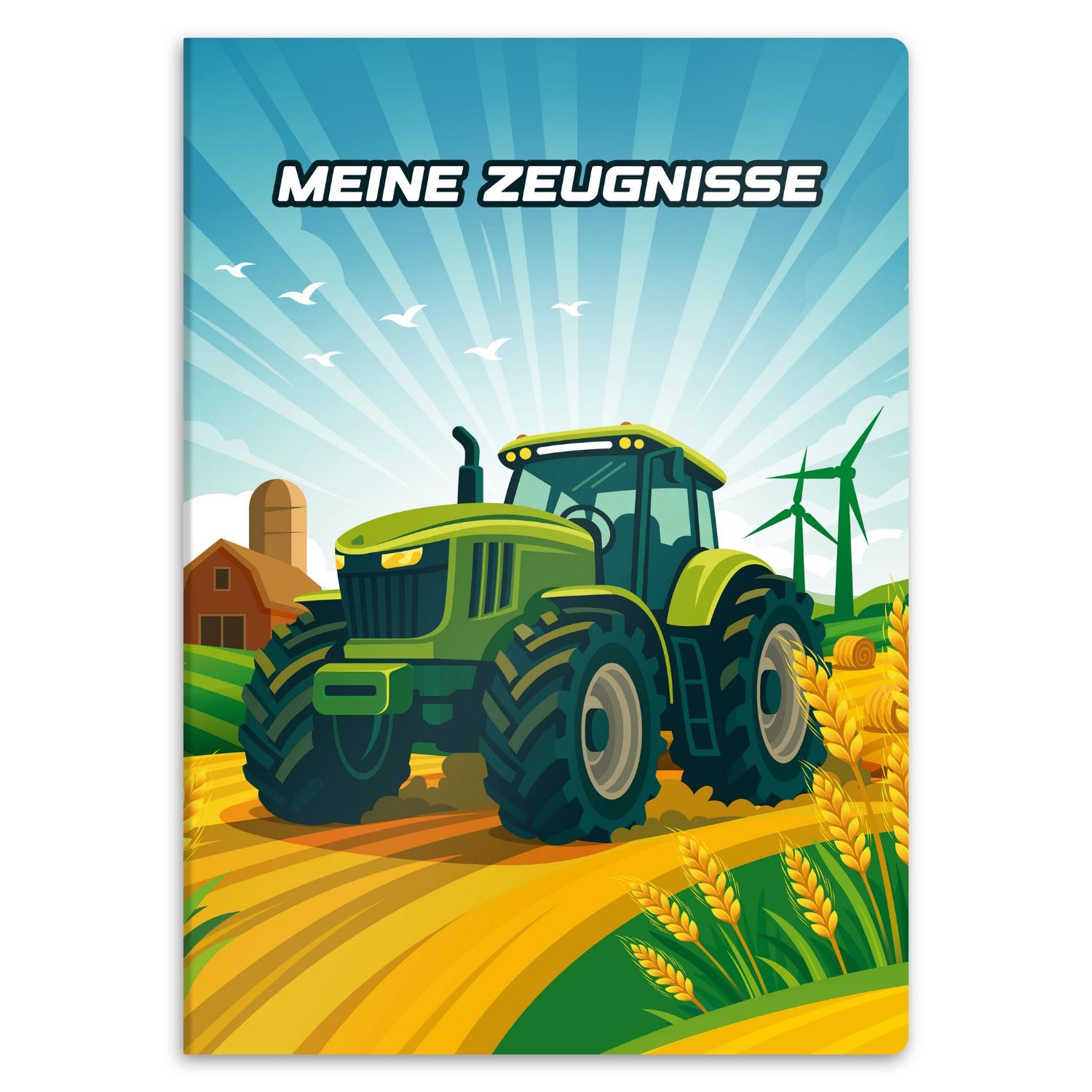 itenga Zeugnismappe A4 Kunststoff Sichtbuch Motiv Trakto...