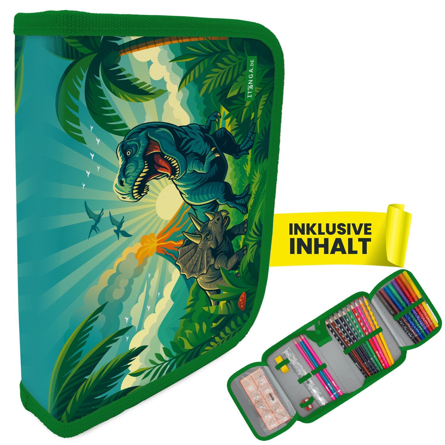 itenga Sch�ler-Etui M�ppchen Dinosaurier Dino World 28 t...