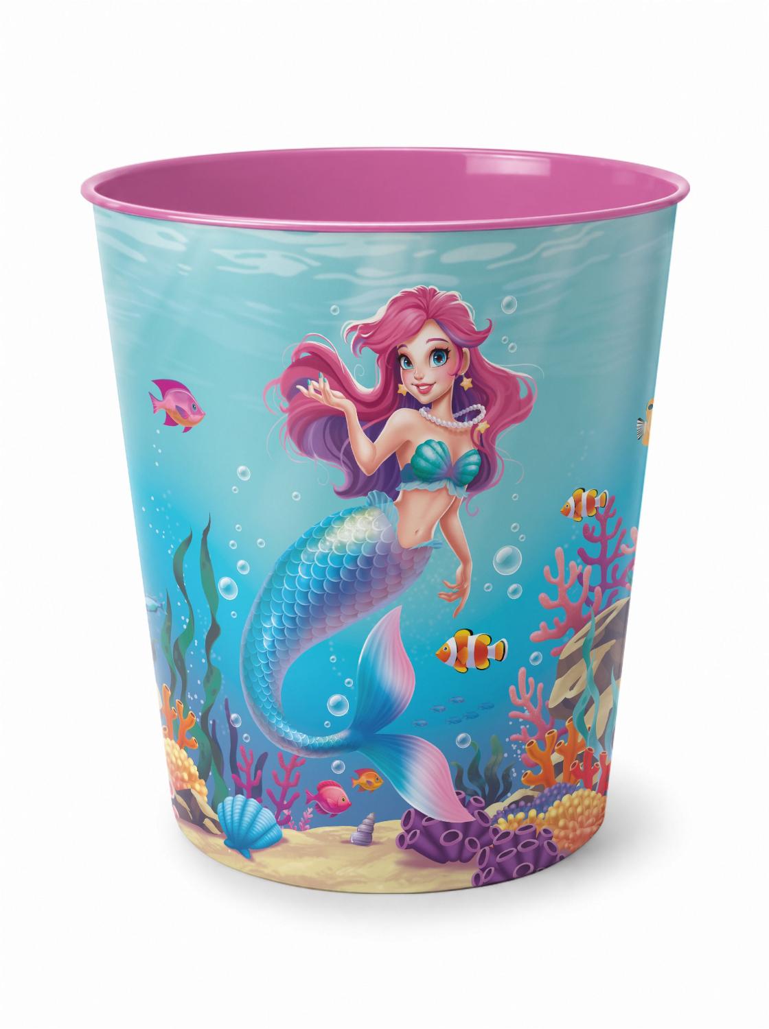 itenga Papierkorb f�r Kinder - Motiv Meerjungfrau - AQUA...
