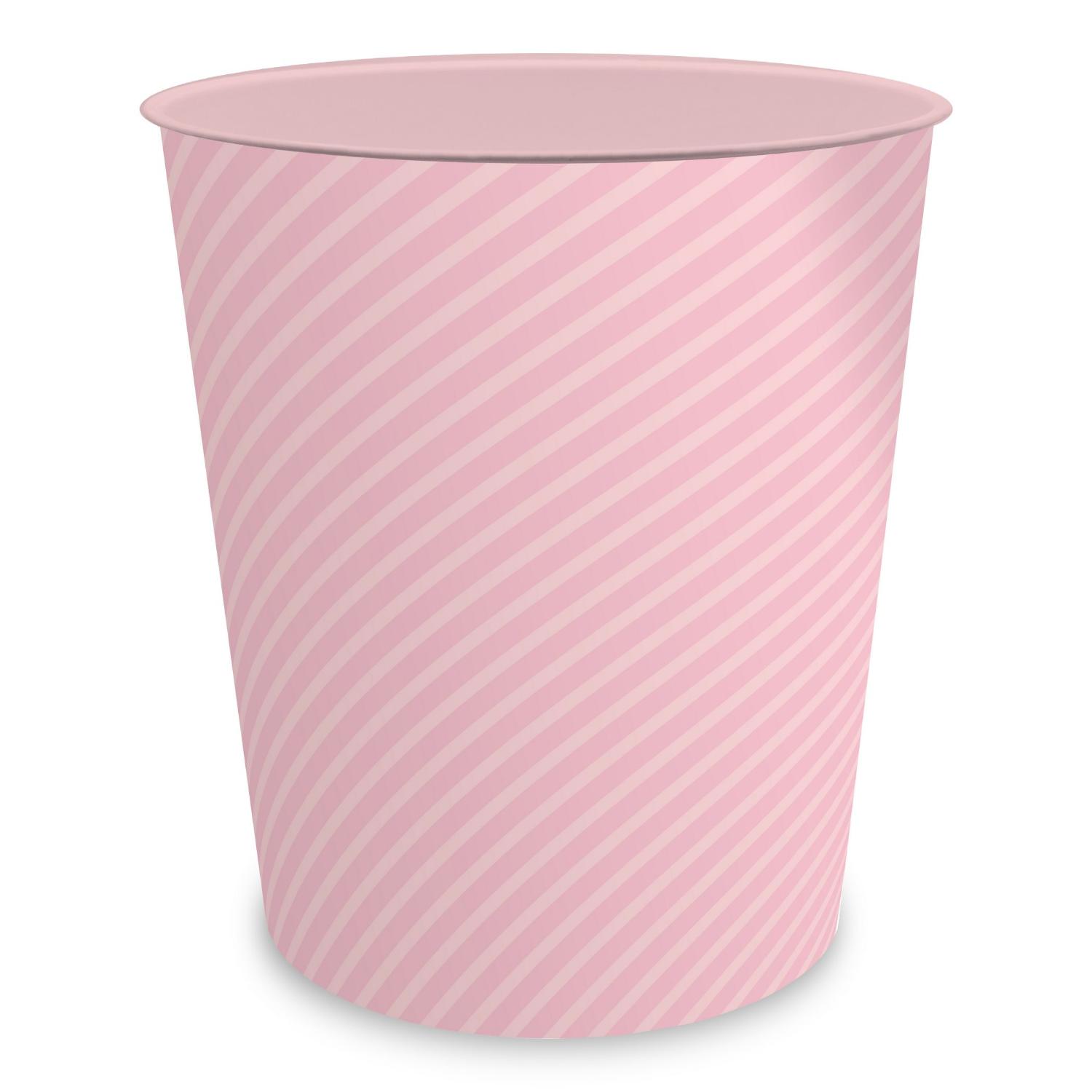itenga Papierkorb ca. 11 Liter - STRIPE - pastell rosa