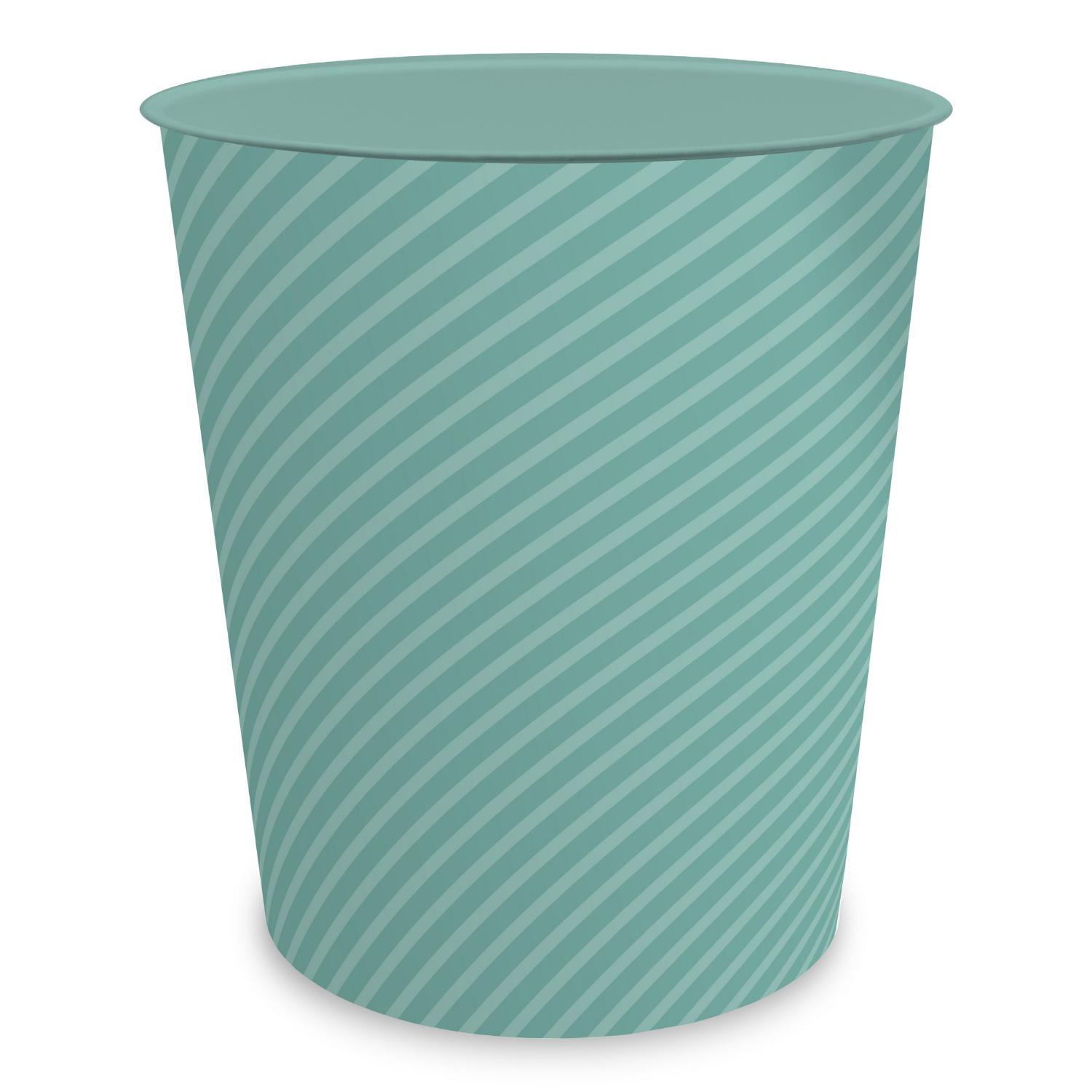 itenga Papierkorb ca. 11 Liter - STRIPE - pastell gr�n