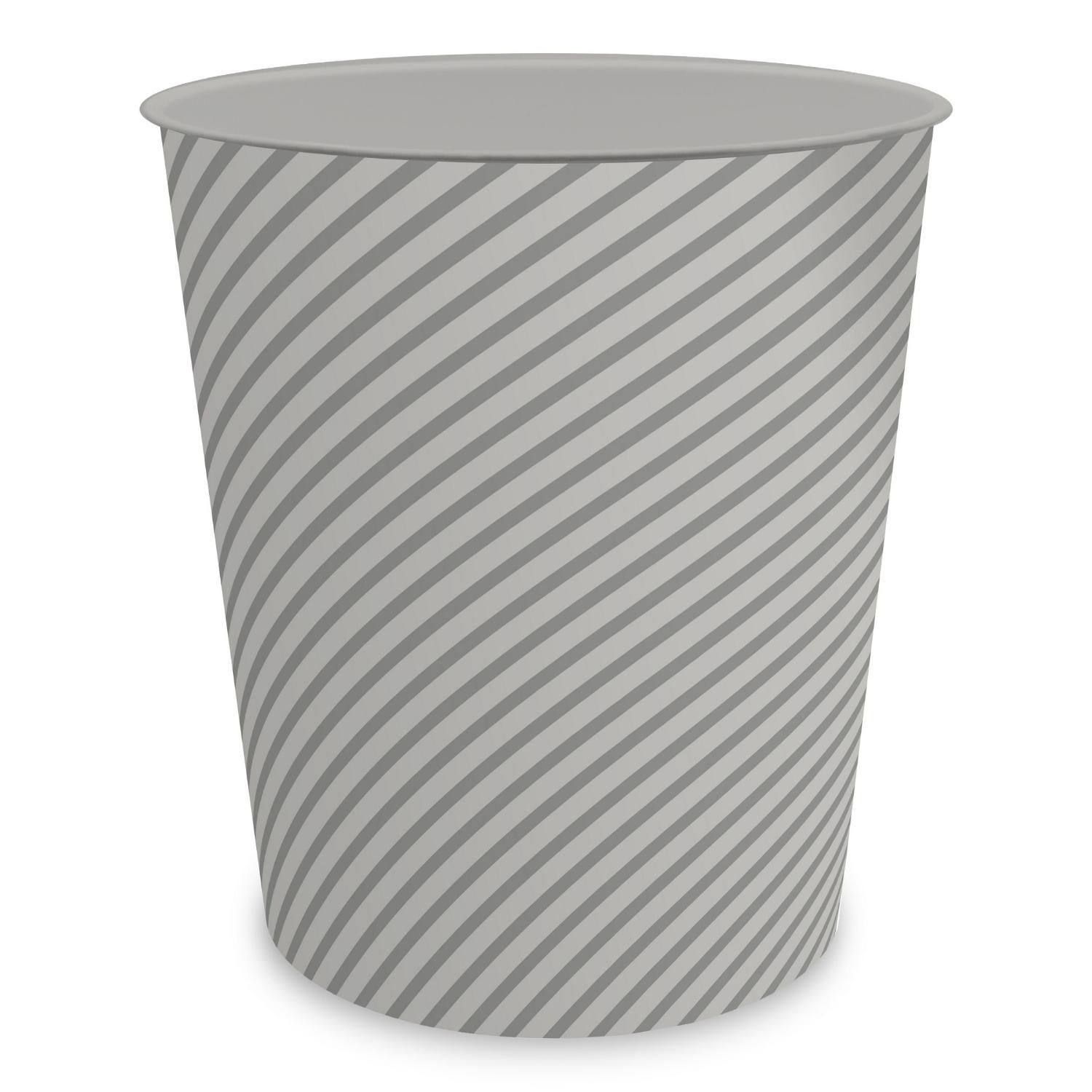 itenga Papierkorb ca. 11 Liter - STRIPE - grau