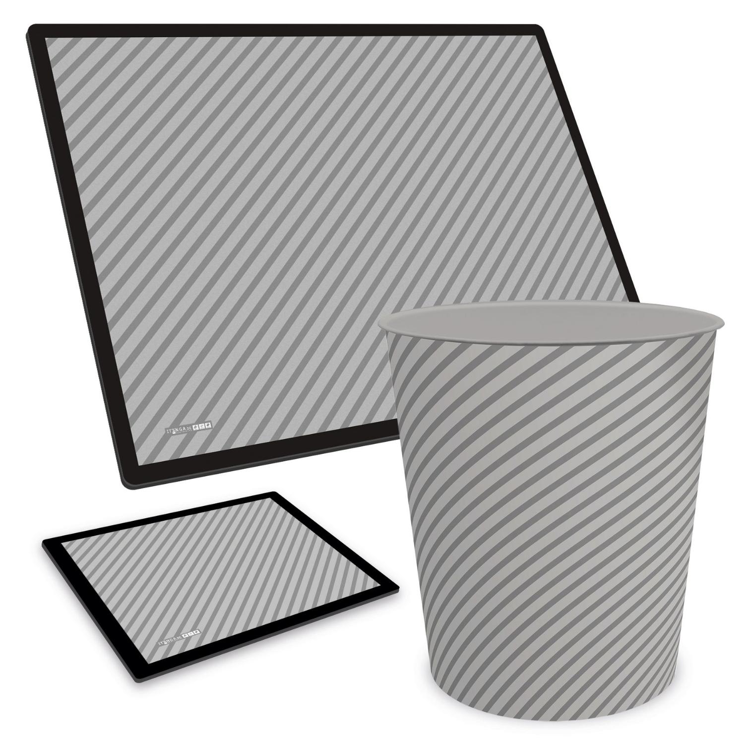 ITENGA Papierkorb Schreibtischunterlage Mauspad Set - ca...