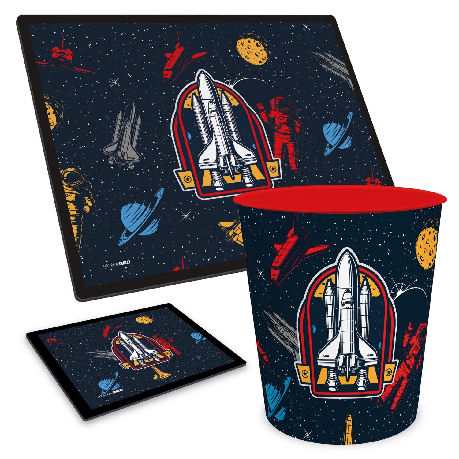 ITENGA Papierkorb Schreibtischunterlage Mauspad Set - ca...