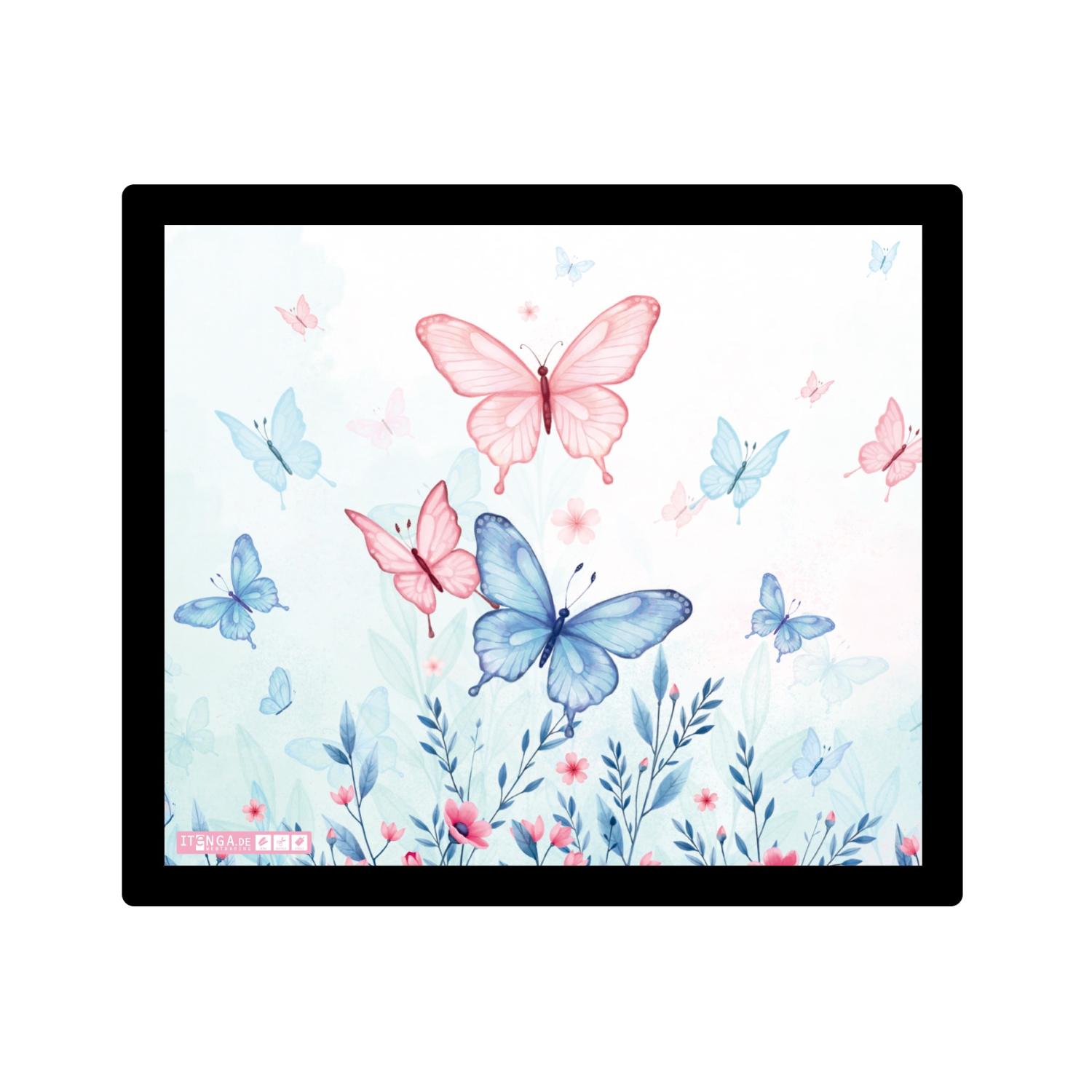 ITENGA Mauspad Schmetterling - ELARA 21 x 18 cm Kunststo...