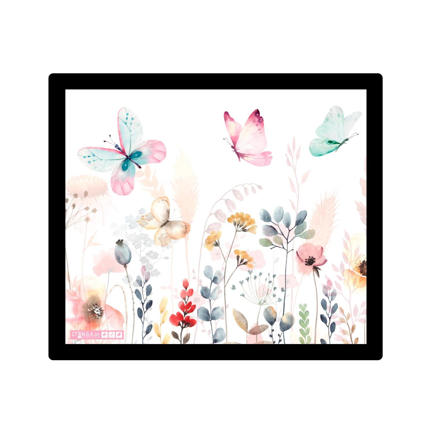 ITENGA Mauspad SCHMETTERLING 21 x 18 cm Kunststoff rutsc...