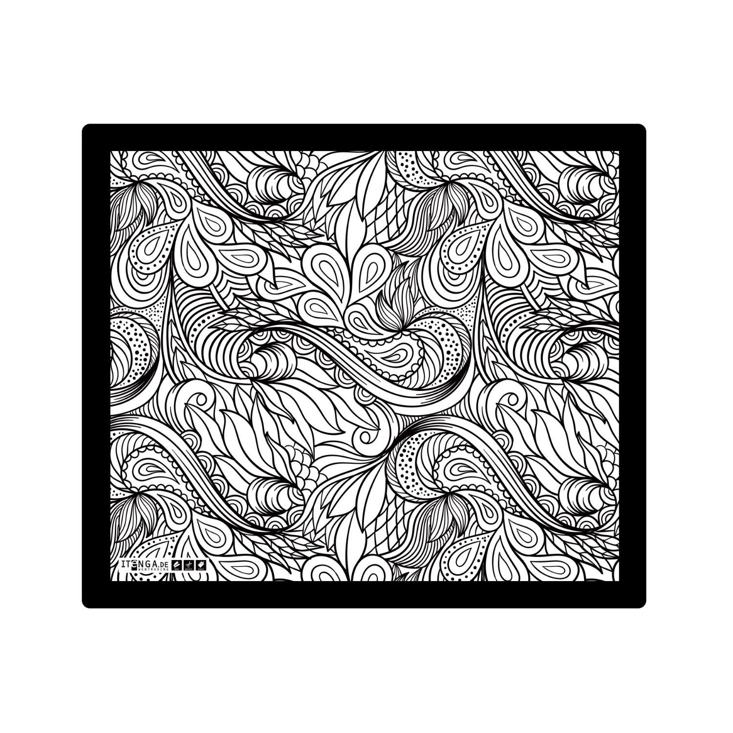 ITENGA Mauspad LINE ART schwarz weiss 21 x 18 cm Kunstst...