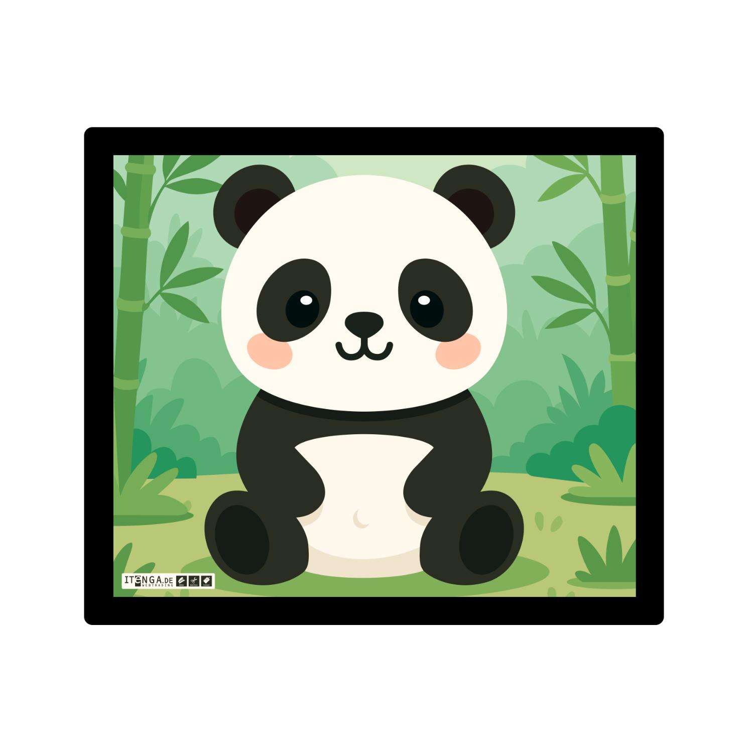 ITENGA Mauspad Kawaii Design - PANDA 21 x 18 cm Kunststo...