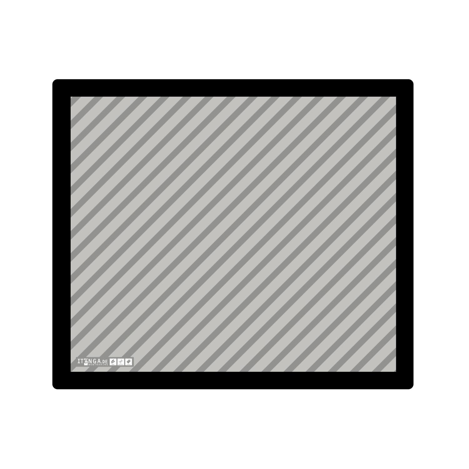ITENGA Mauspad STRIPE - grau 21 x 18 cm Kunststoff rutsc...