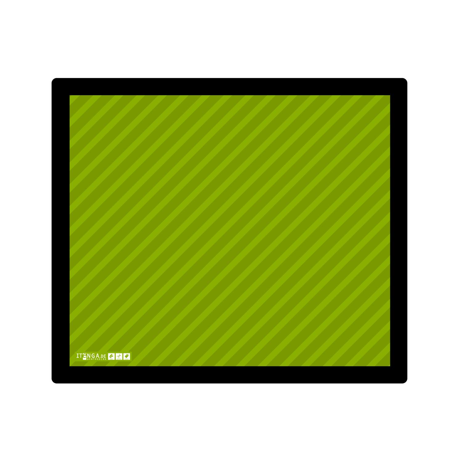 ITENGA Mauspad STRIPE - gr�n 21 x 18 cm Kunststoff rutsc...