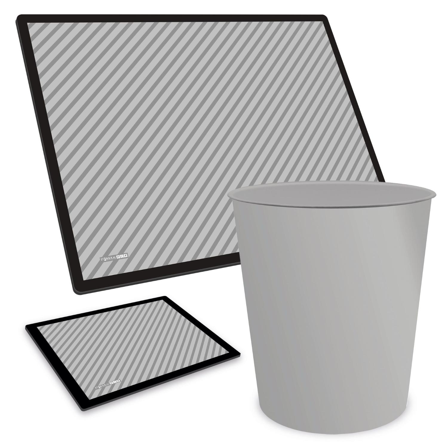 ITENGA Papierkorb Schreibtischunterlage Mauspad Set - ca...