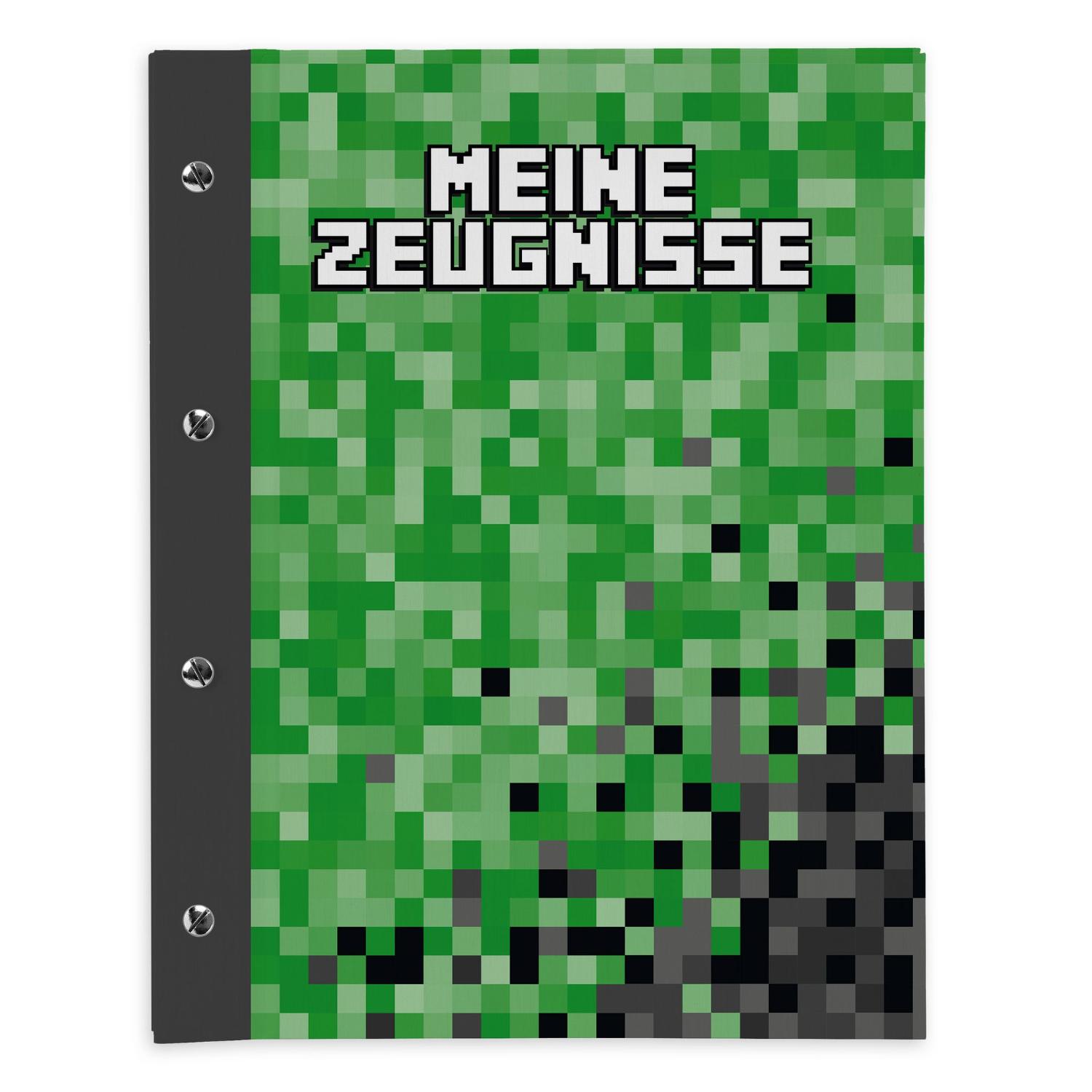 itenga Zeugnismappe A4 mit Schraubverschluss Motiv Pixel