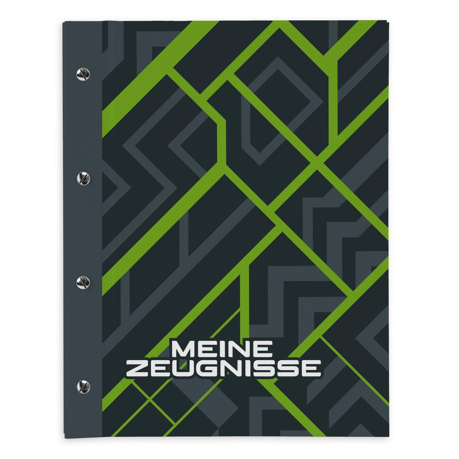 itenga Zeugnismappe A4 mit Schraubverschluss Motiv Geome...