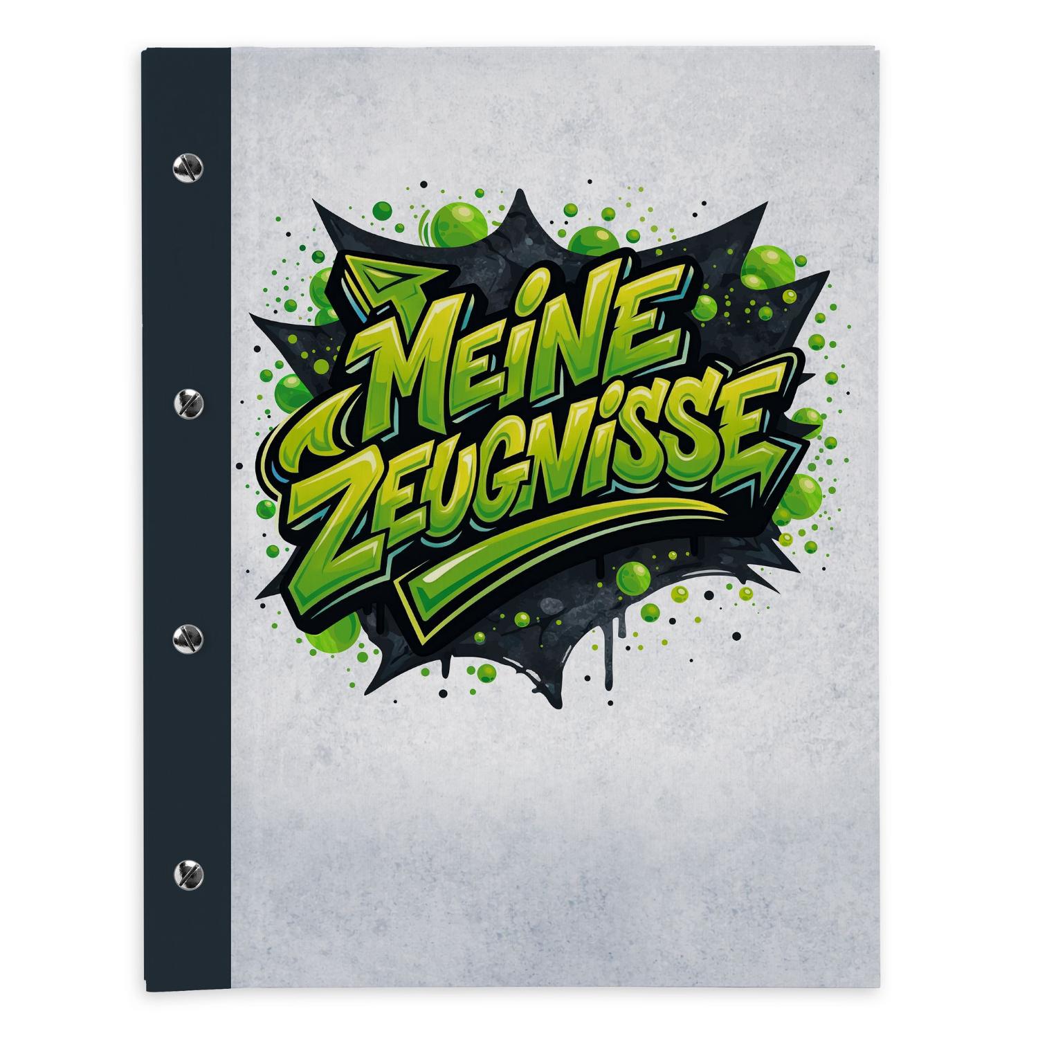 itenga Zeugnismappe A4 mit Schraubverschluss Motiv GRAFITTI