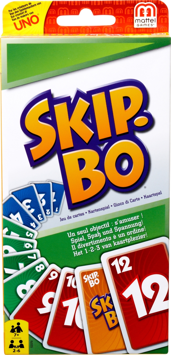 Mattel 523700 Skip-Bo, 2-6 Spieler, ca. 20 min, ab 7 Jahre