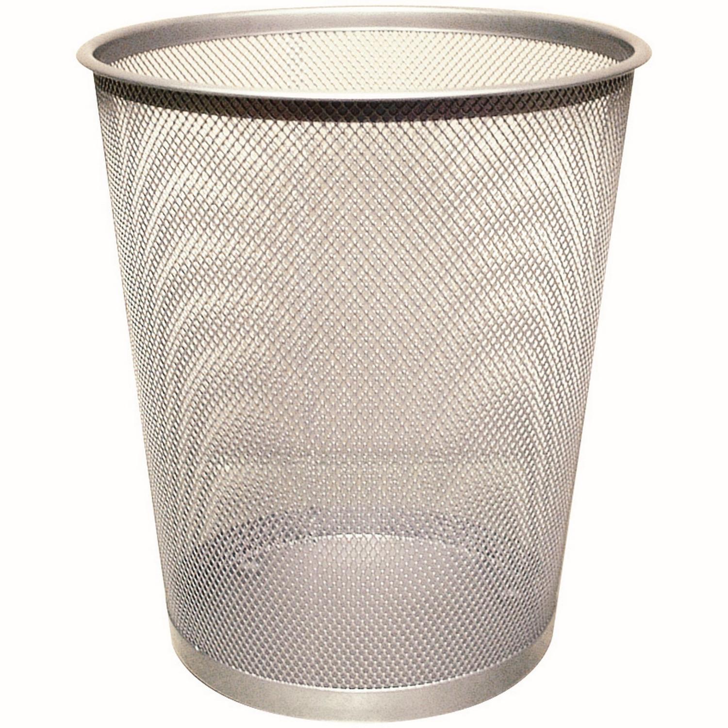 Q-CONNECT KF00849 Papierkorb Metall Rund 19L silber