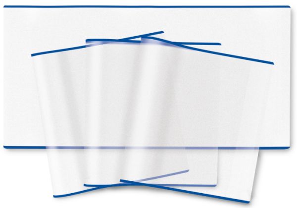 HERMA Buchschoner transparent mit blauem Rand