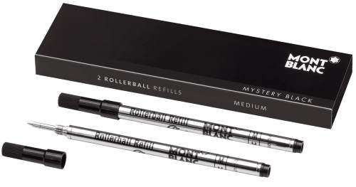 MONT BLANC Rollerball Mine mittel 2er-Pc schwarz mystery...