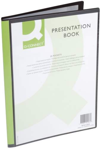 Sichtbuch schwarz mit 20 Taschen PP A4