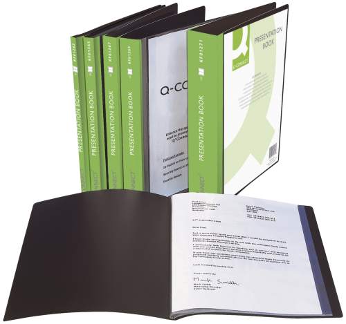 Sichtbuch schwarz mit 60 Taschen PP A4