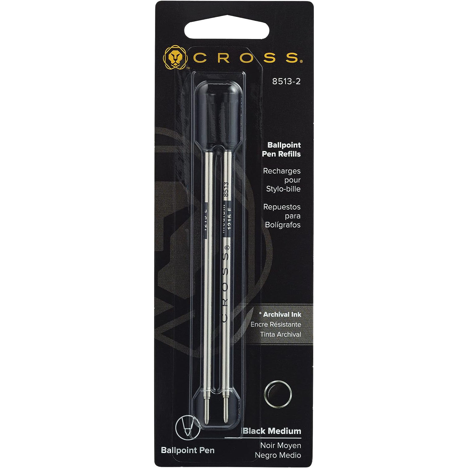 CROSS Kugelschreiberminen Standard schwarz, mittel, 2 St...