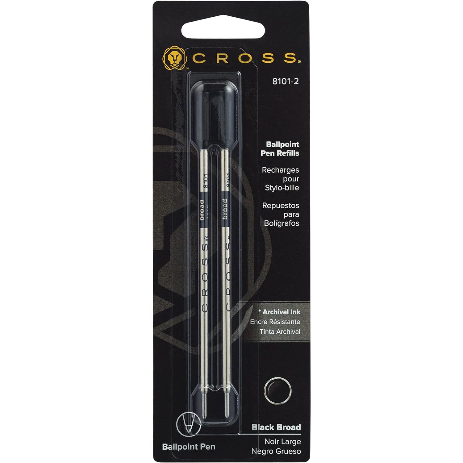 CROSS Kugelschreiberminen Standard schwarz, breit, 2 St...