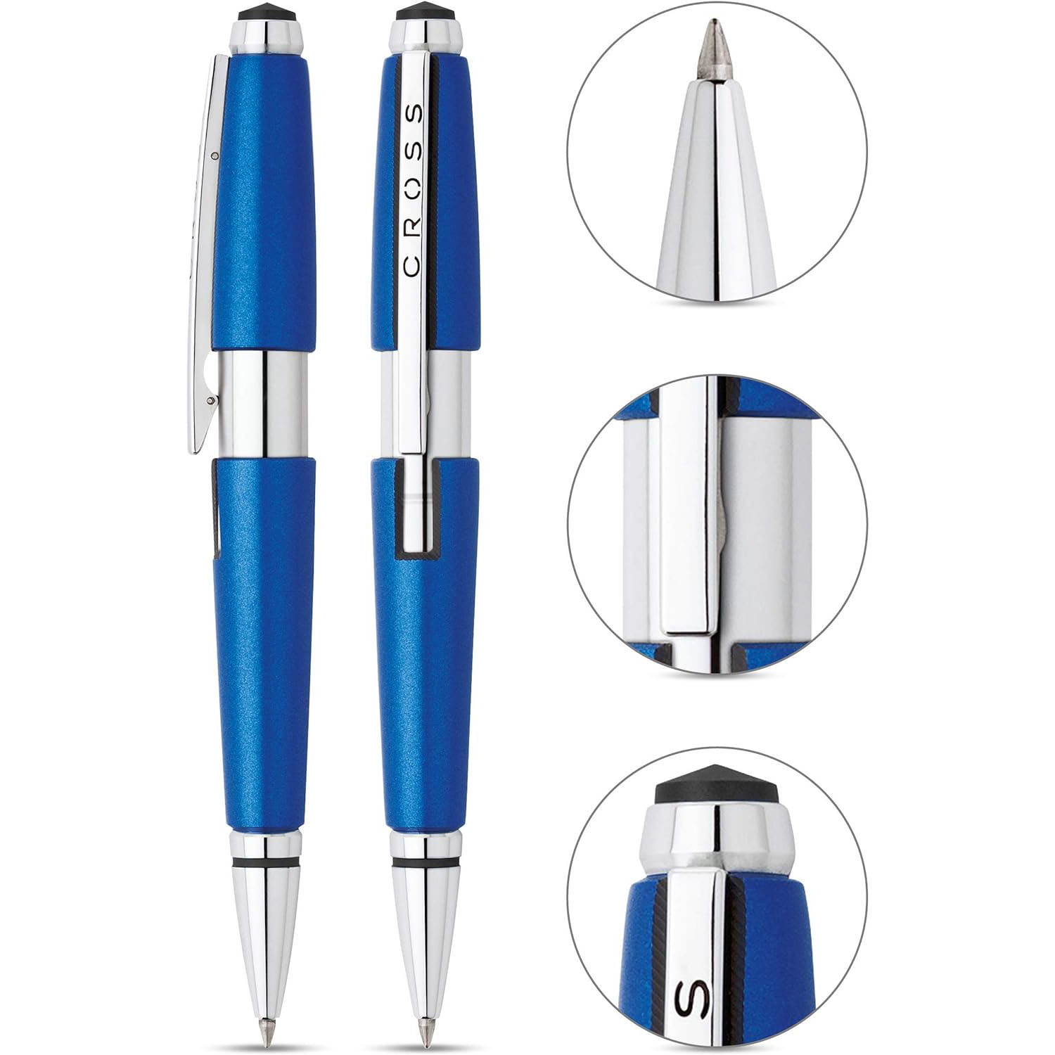 CROSS Rollerball Edge Blau, mit Gel-Mine, Self Serve