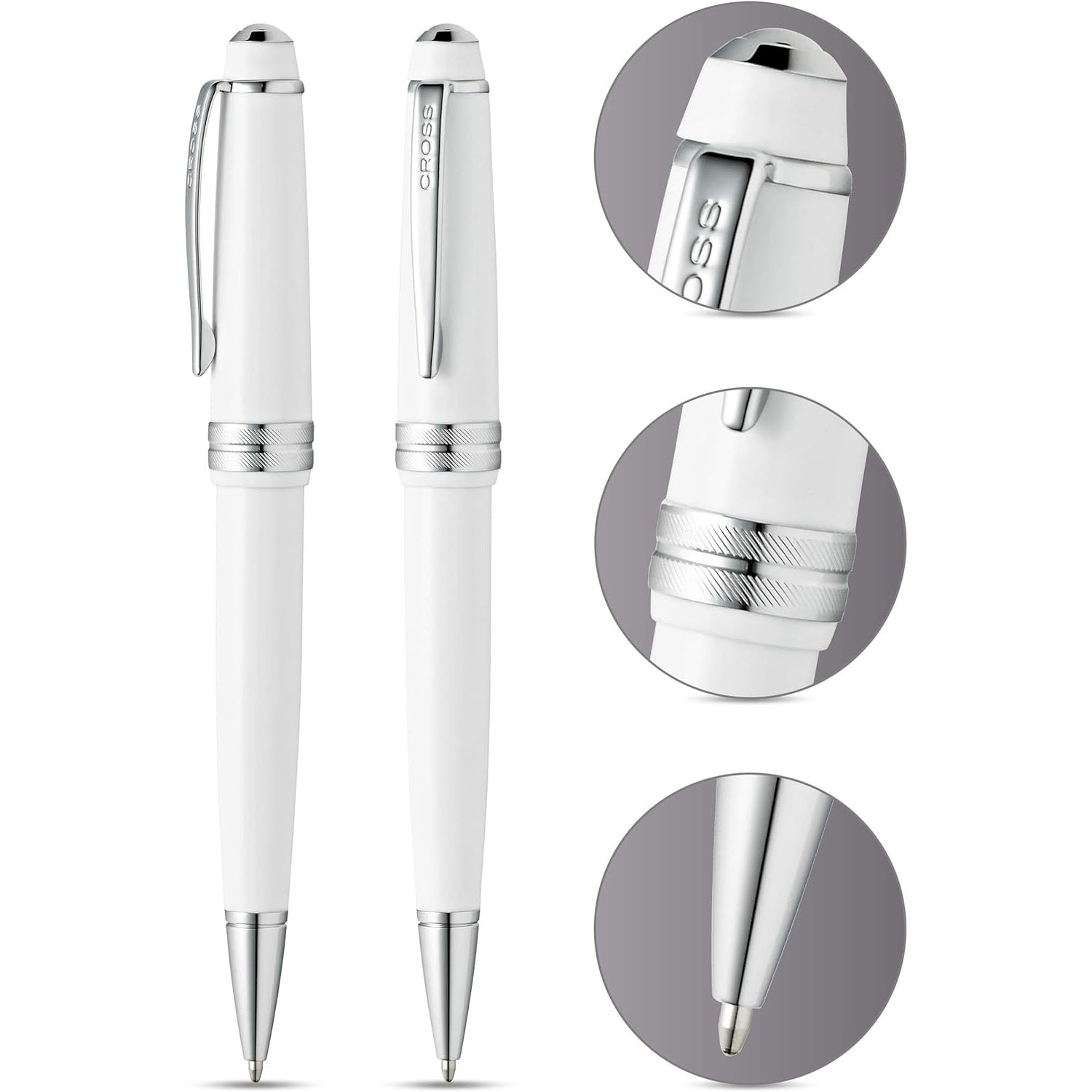 CROSS Kugelschreiber Bailey Light Weiss-Lack/Chrom, aus ...