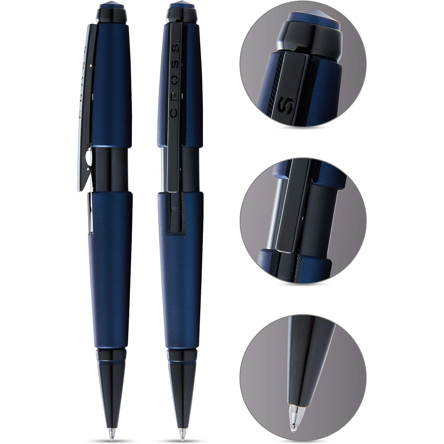CROSS Rollerball Edge Mattblau, PVD, mit Gel-Mine