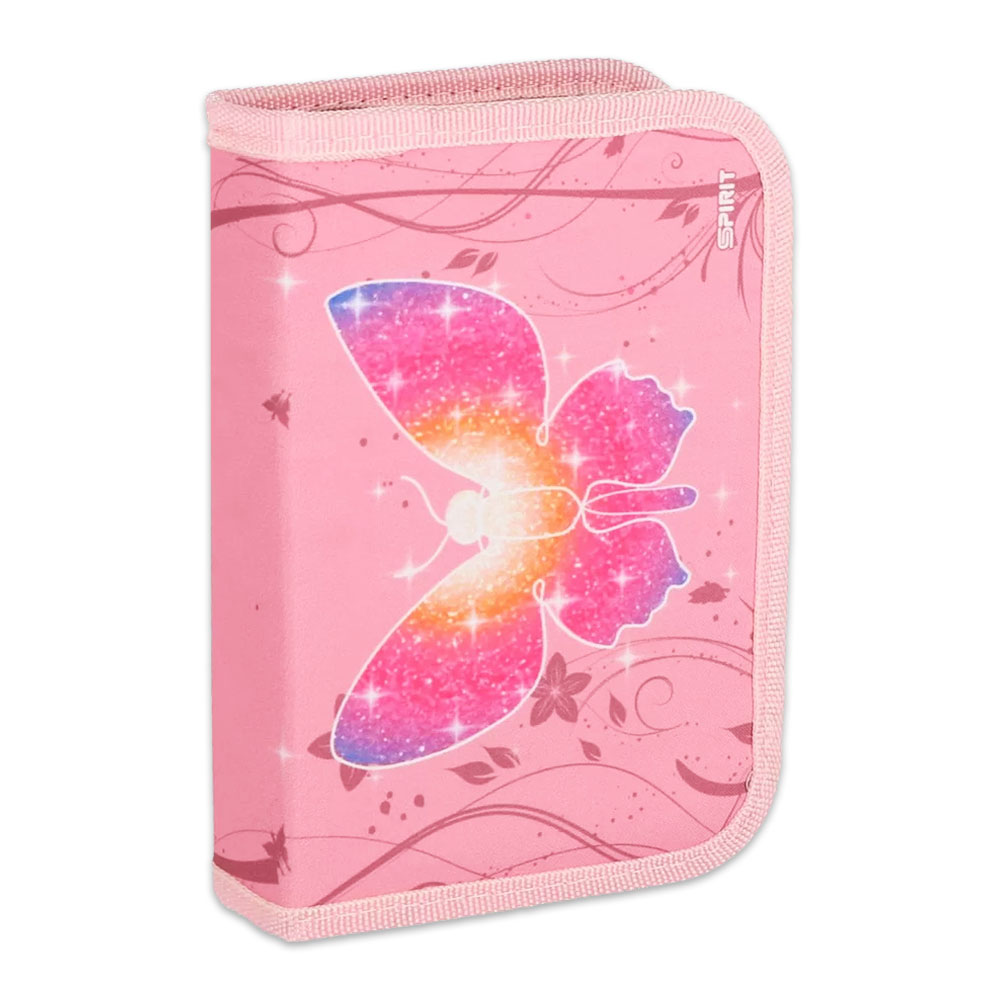 Schüler-Etui Pink Butterfly Schmetterling 28 teilig 1-Zi...
