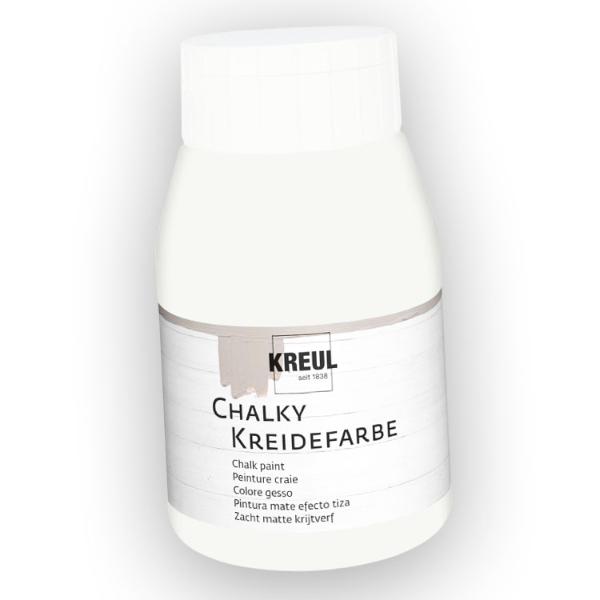 KREUL Kreidefarbe Chalky, Snow White, 500 ml