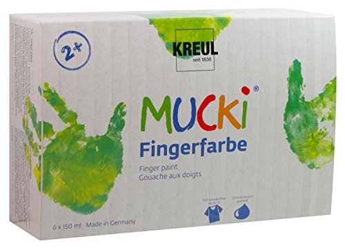 C.KREUL Fingerfarbe MUCKI, 150 ml, 6er-Set