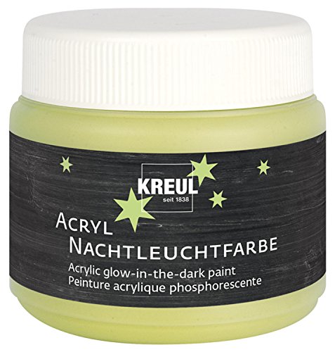 KREUL Schablonierfarbe "Nachtleuchtfarbe", 150 ml, gelb