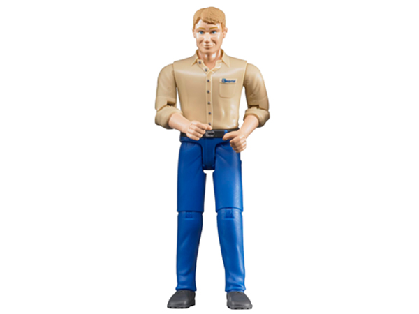 Bruder 60006 Mann mit hellem Hauttyp / blauer Hose