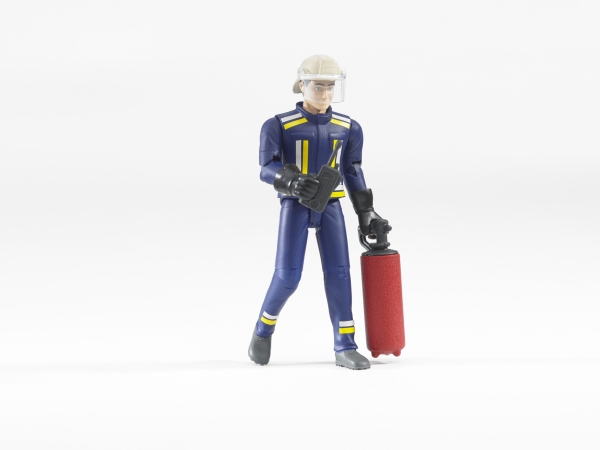 Bruder 60100 Feuerwehrmann mit Helm, Handschuhe, Zubeh�r