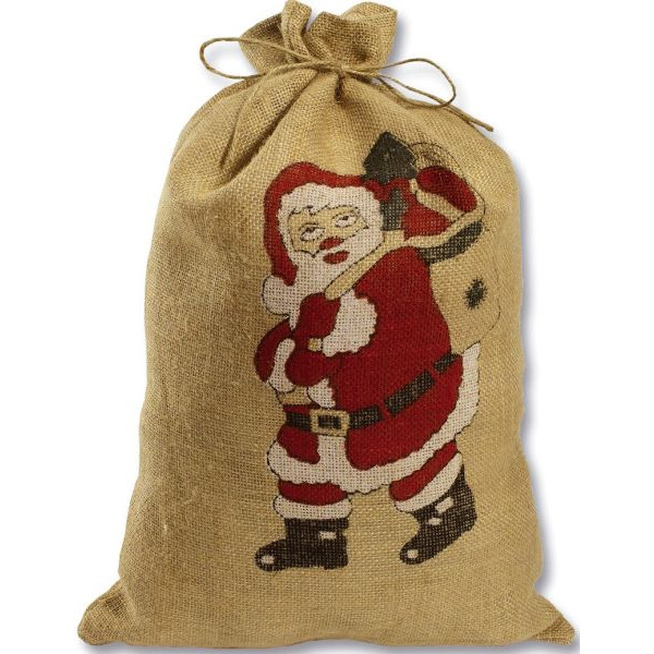 folia Jutesack "Weihnachtsmann", (B)350 x (H)500 mm, natur