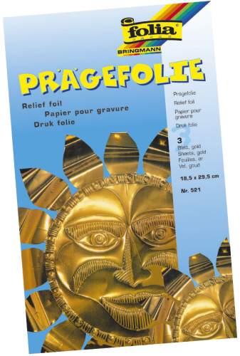 Folia Gold Pr�gefolie 19X30Cm 3Bogen