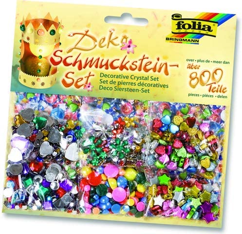 folia Schmucksteine-Set, ber 800 Teile sortiert