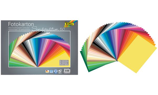 folia Fotokarton, (B)250 x (H)350 mm, 300 g/qm, sortiert